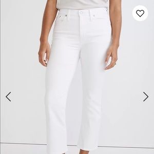 Madewell Cali Demi-Boot Jeans in Pure White Size 26
